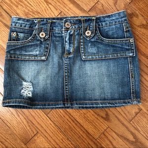Piama Destroyed Jean Mini Skirt Size 3